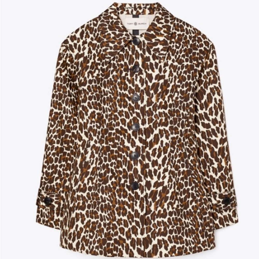 Tory Burch Leopard Trench rain coat